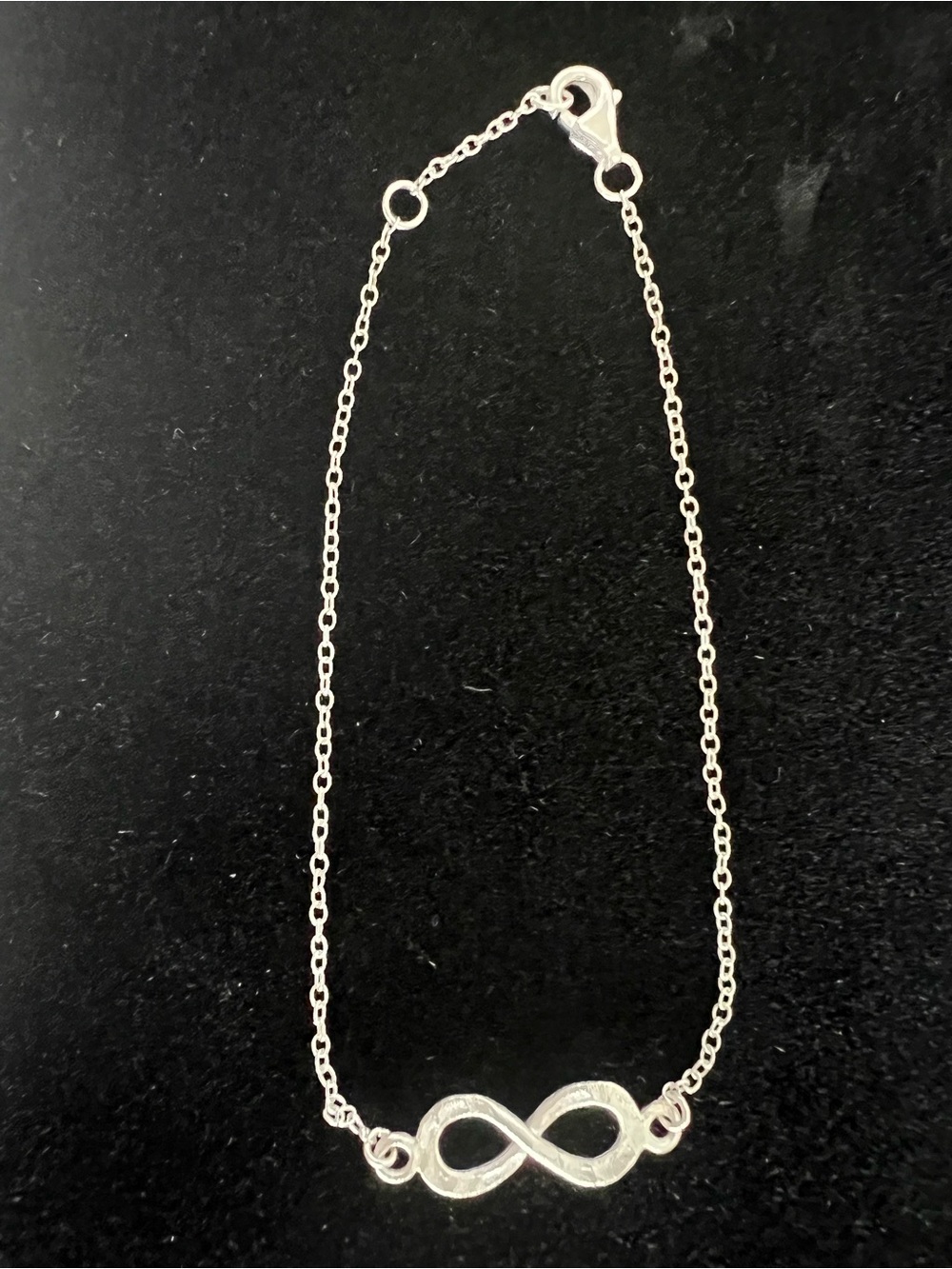 Silver Textured Infinity Bracelet